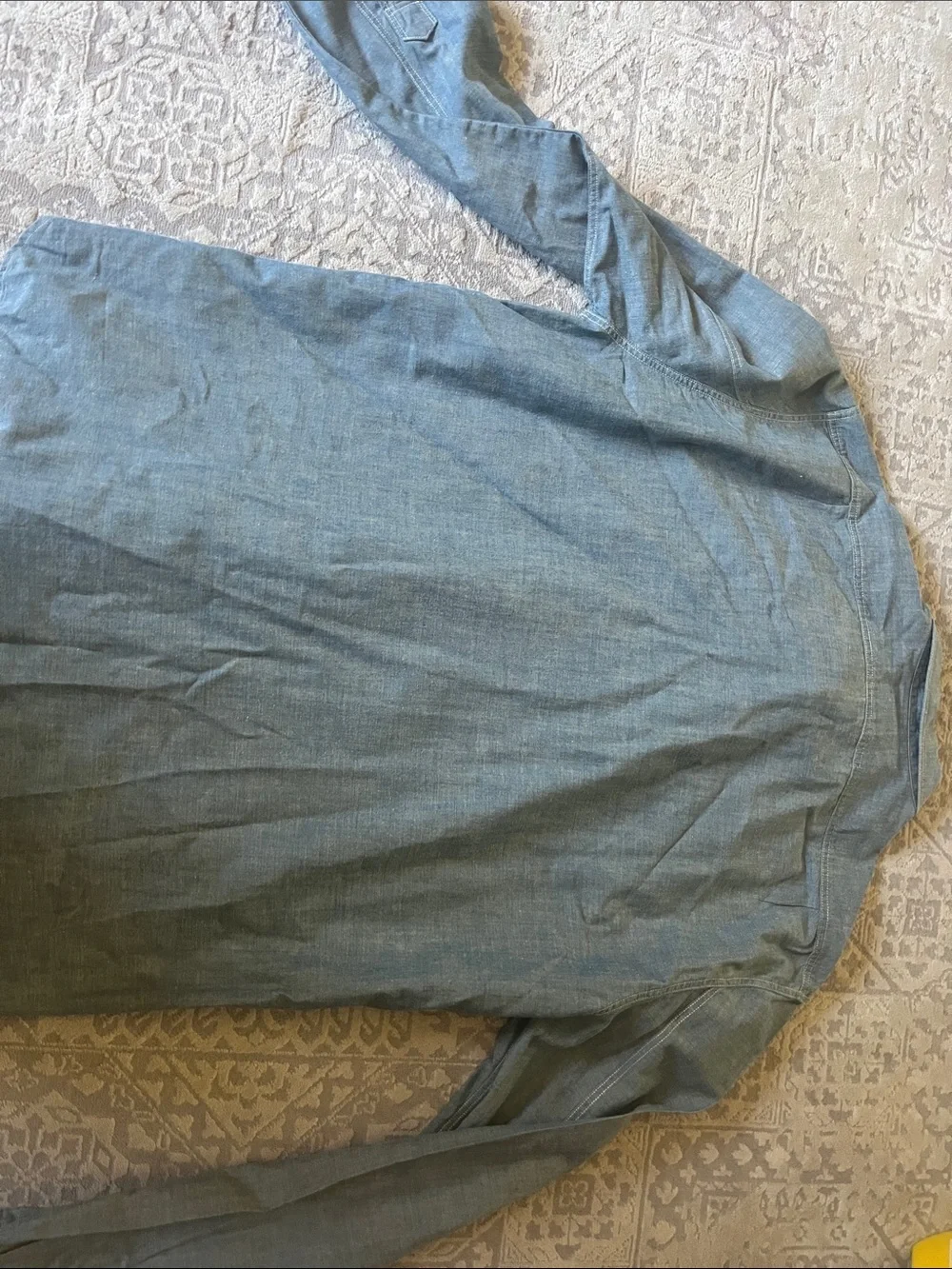 J. Crew Men's Denim-Blue Button-Down Workshirt